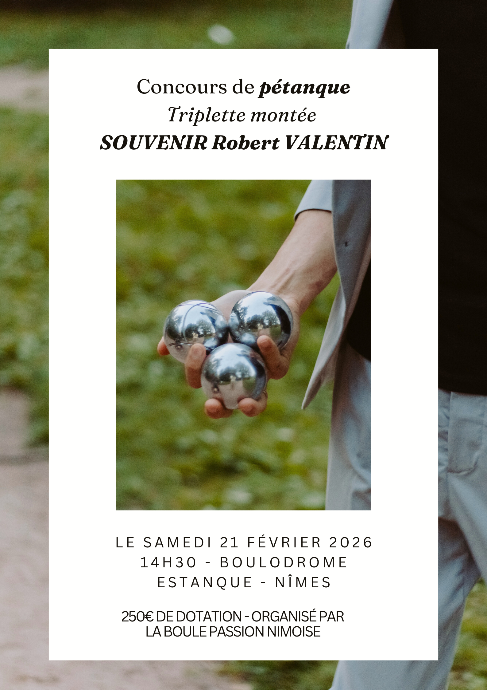 CONCOURS DES SAMEDI 21 ET DIMANCHE 22 FÉVRIER 2025